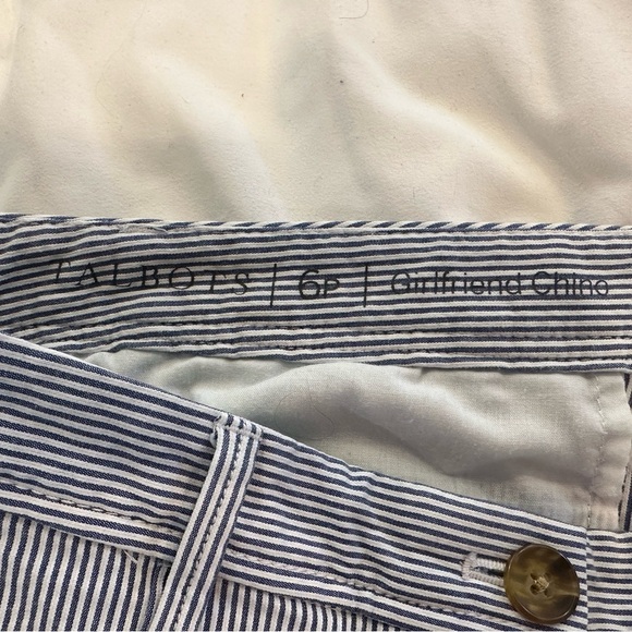 Talbots Women's Blue Pinstripe Chinos - Picture 5 of 7